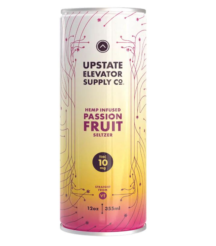 Photograph of product: UES - Hemp Infused Passion Fruit TH-oui (10mg) Seltzer 355ml (12oz)