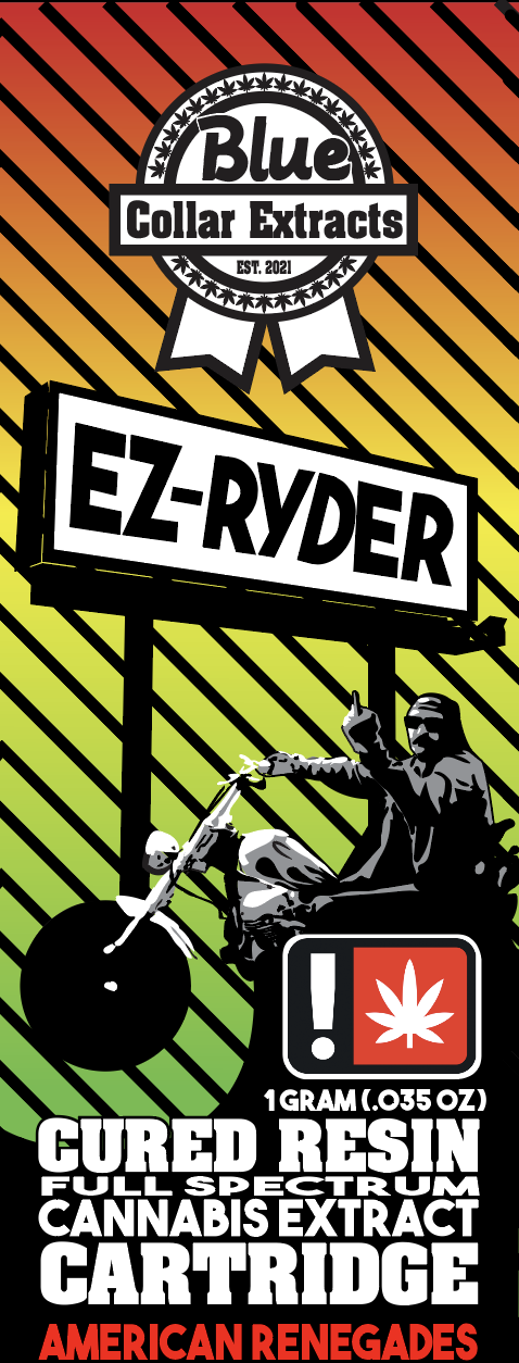 Photograph of product: EZ Ryder - Black Betty Cured Resin Cart | 1g