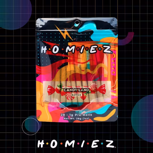 Photograph of product: HOMIEZ | Preroll Pack | Candyland | 28g