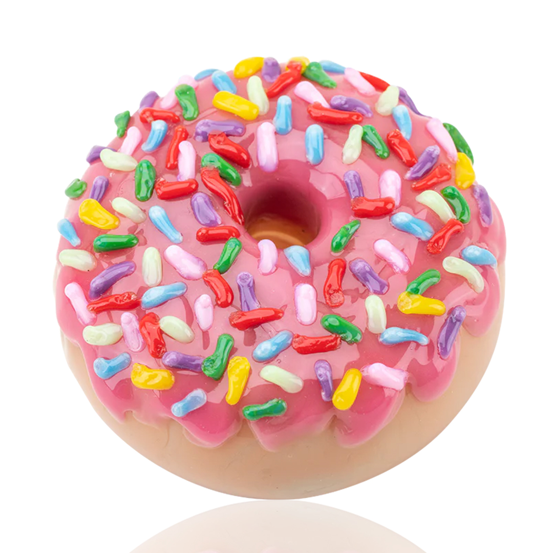 Photograph of product: Empire Glassworks | Donut Hand Pipe | Pink Sprinkle