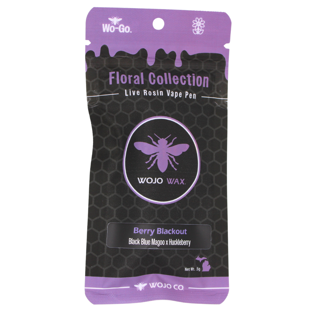 Photograph of product: WOJO CO - 0.5g Live Rosin Disposable - Berry Blackout