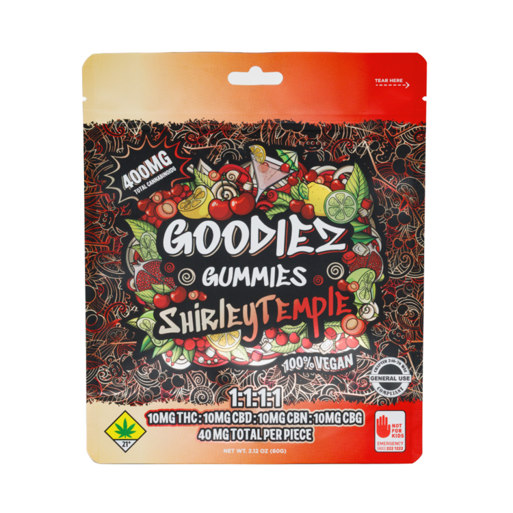 Photograph of product: 1:1:1:1 Shirley Temple Gummies 10-pack | 400mg