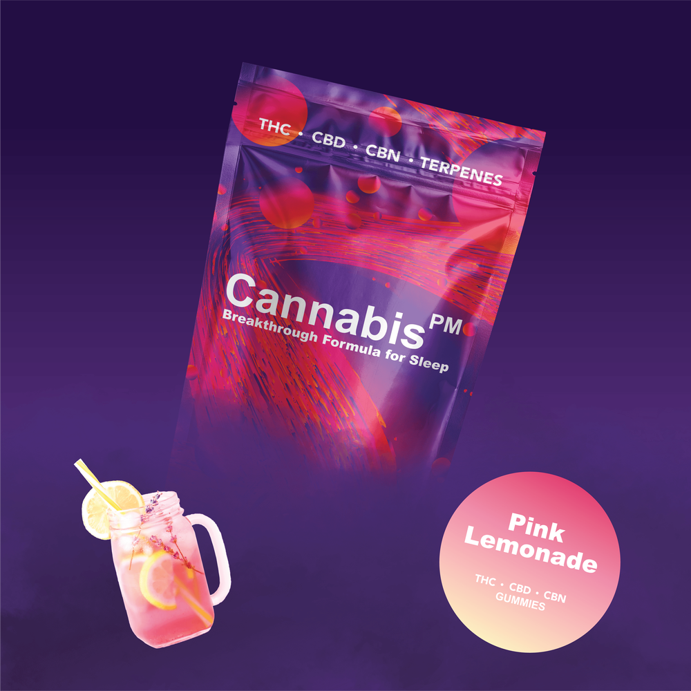 Photograph of product: Oui'd PM Gummies 1:1:1 TH-oui:CBD:CBN 50mg Strawberry Kiwi