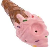 Photograph of Product: Wacky Bowls | 3.5" Ceramic Pipe | Pink Ice Cream