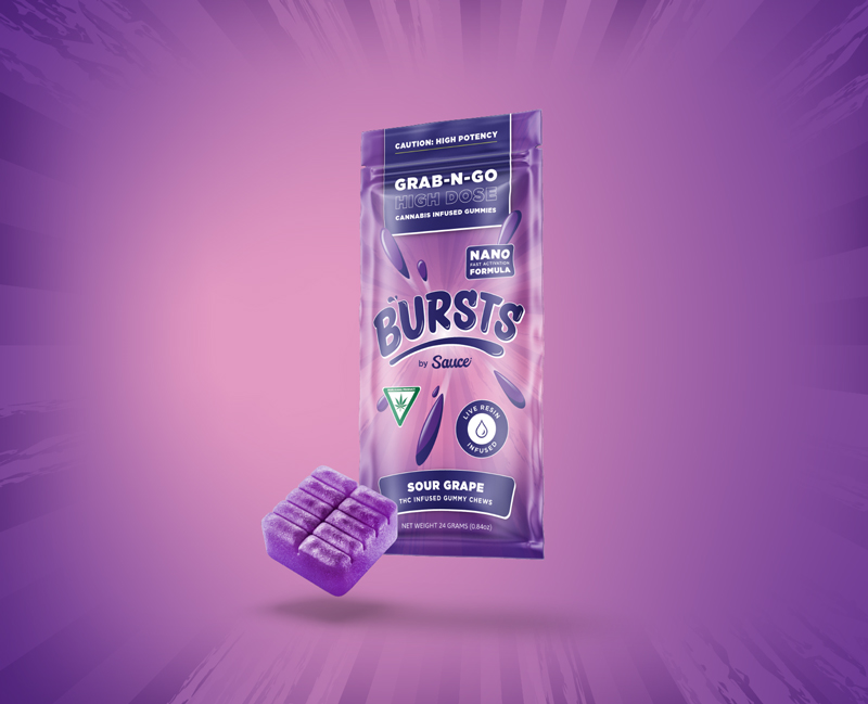 Photograph of product: Sour Grape - Live Resin Gummies - 200mg