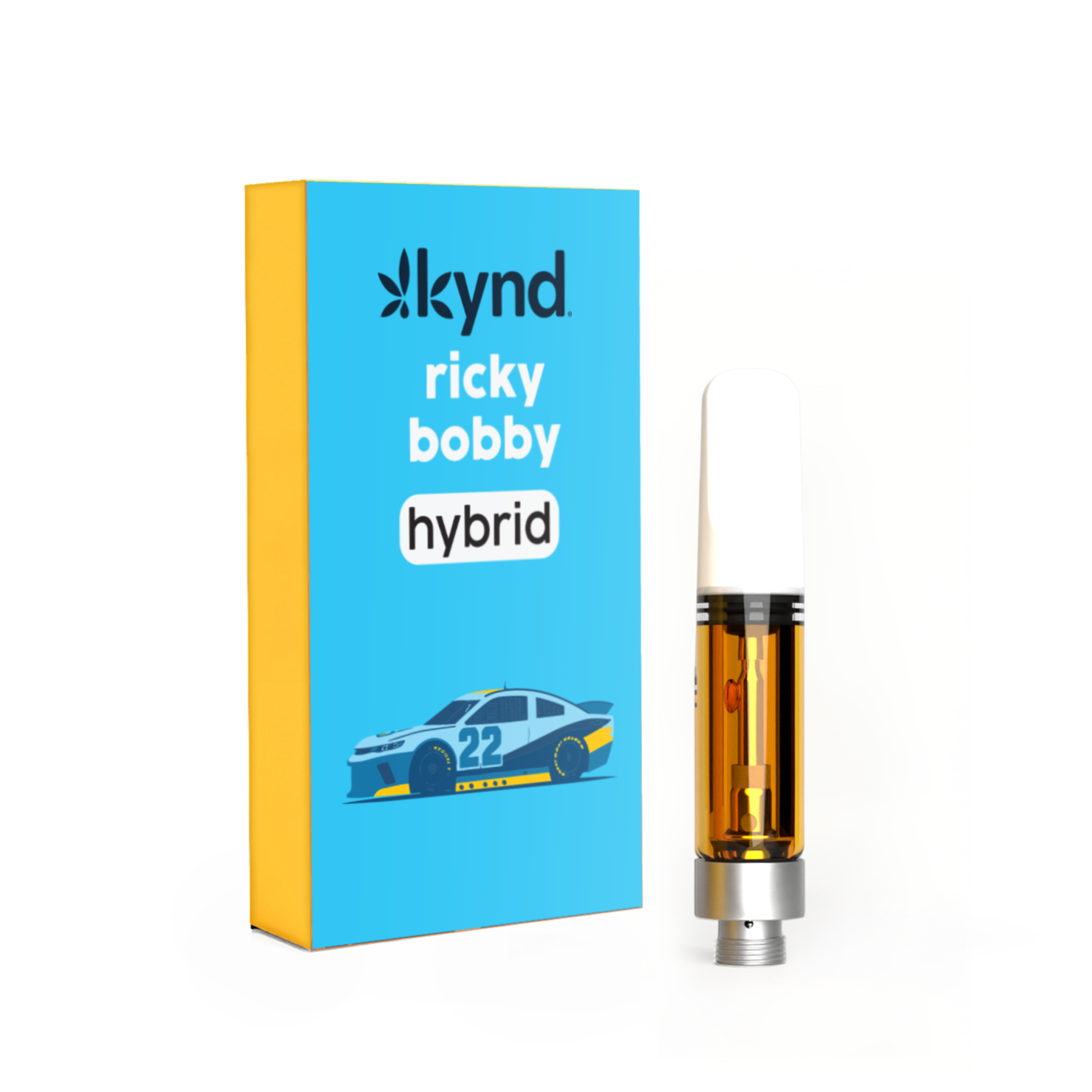 Photograph of product: Kynd Ricky Bobby (H) CDT Vape Cartridge 1g