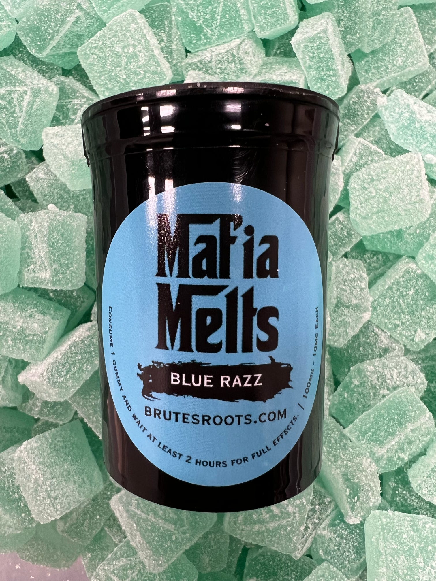 Photograph of product: Mafia Melts Edibles 10pk/100mg- Blue Razz