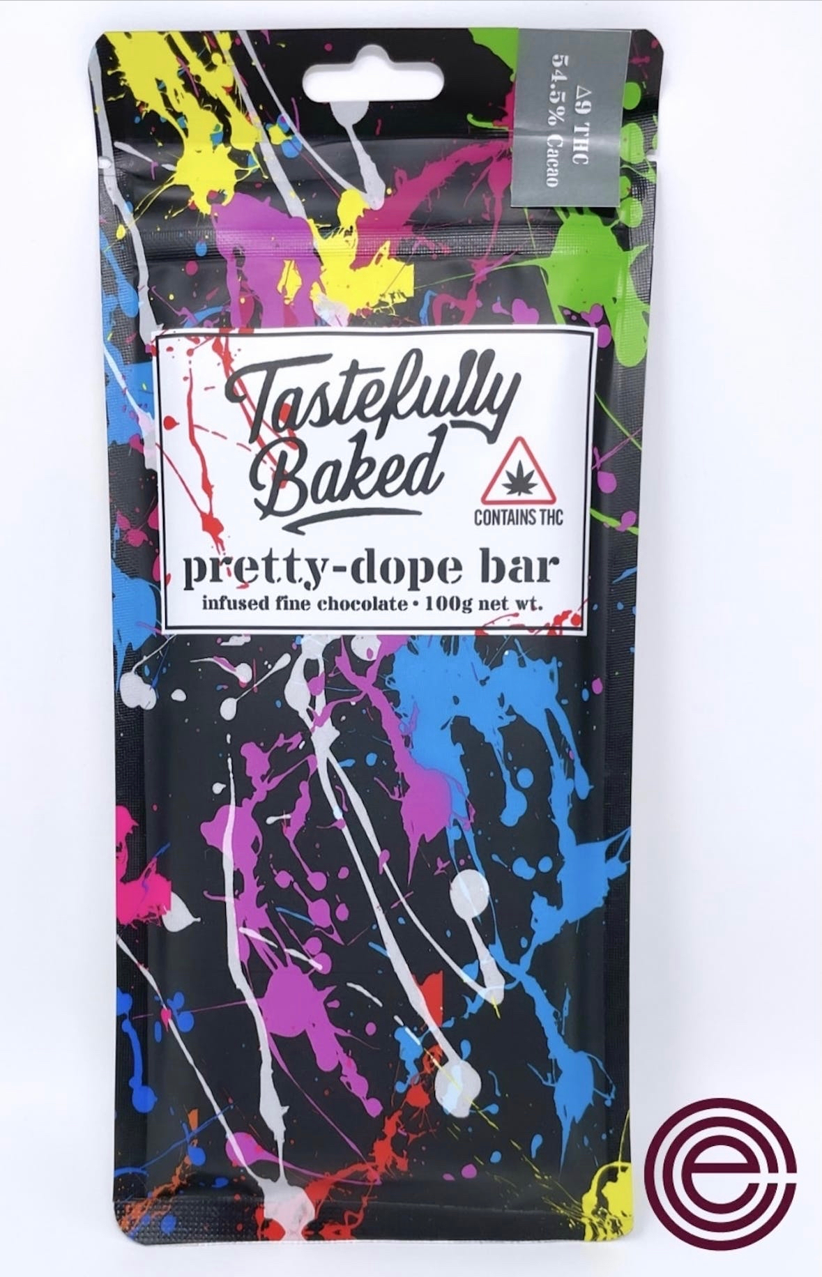 Photograph of product: Tastefully Baked D9 450mg Pretty Dope Bar - Milk