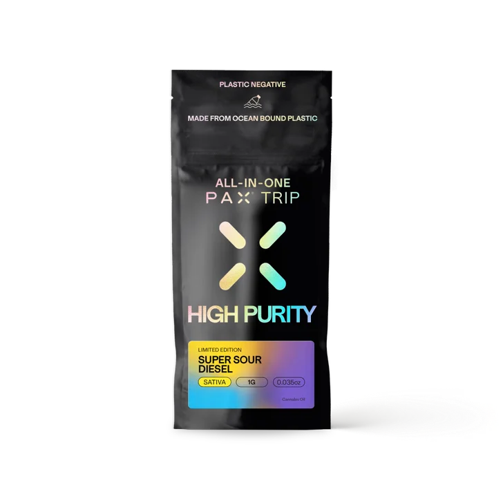 Photograph of product: PAX TRIP | High Purity TH-oui | Super Sour Diesel | 1g AIO