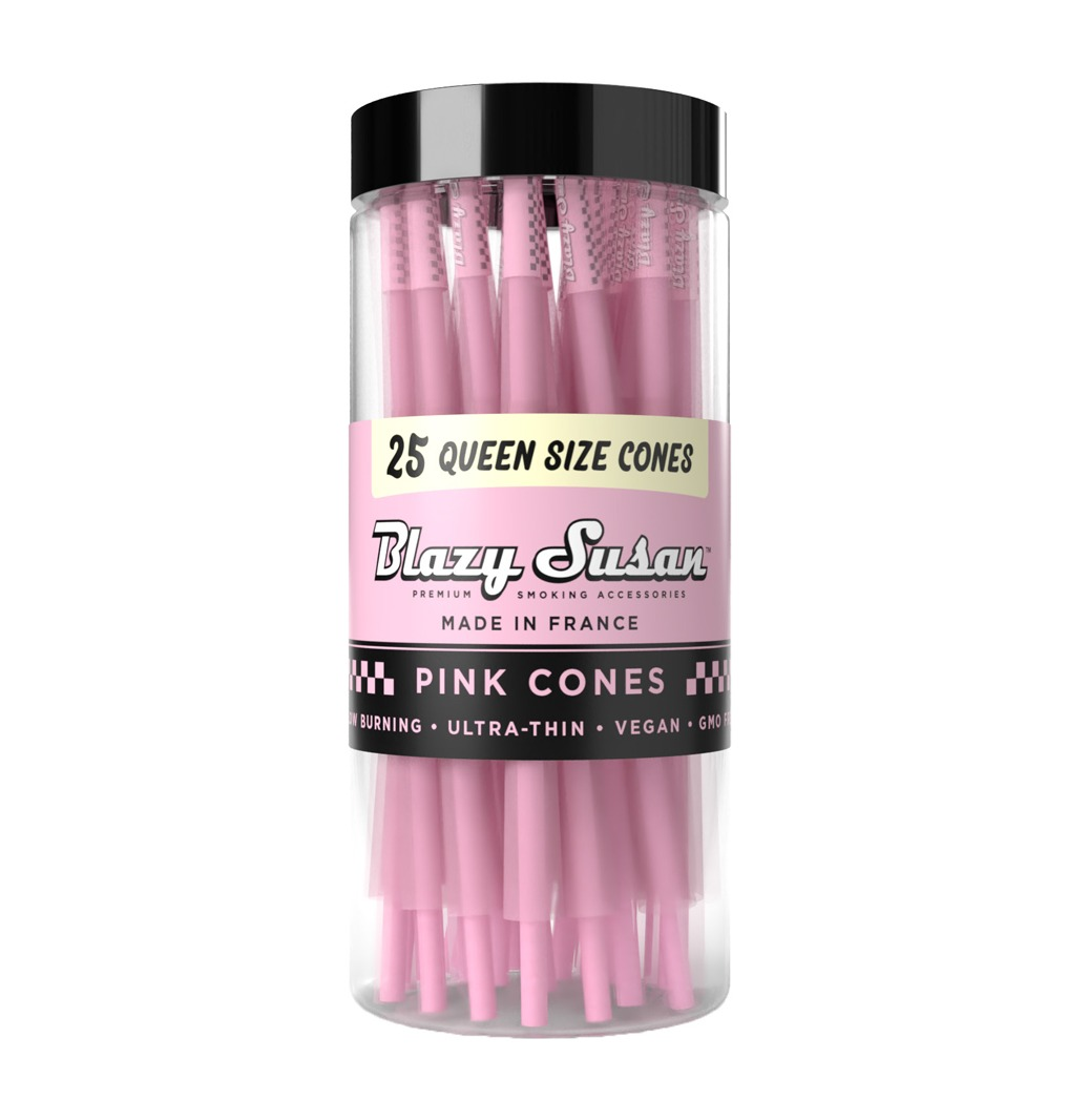 Photograph of product: Blazy Susan Pink Paper Cones 25 Pack Queen Size