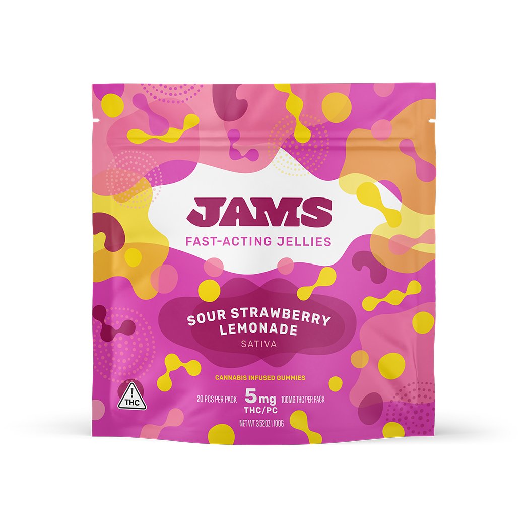 Photograph of product: Fast-Acting Strawberry Lemonade Gummies 100mg (20-Pack | 5mg Each)