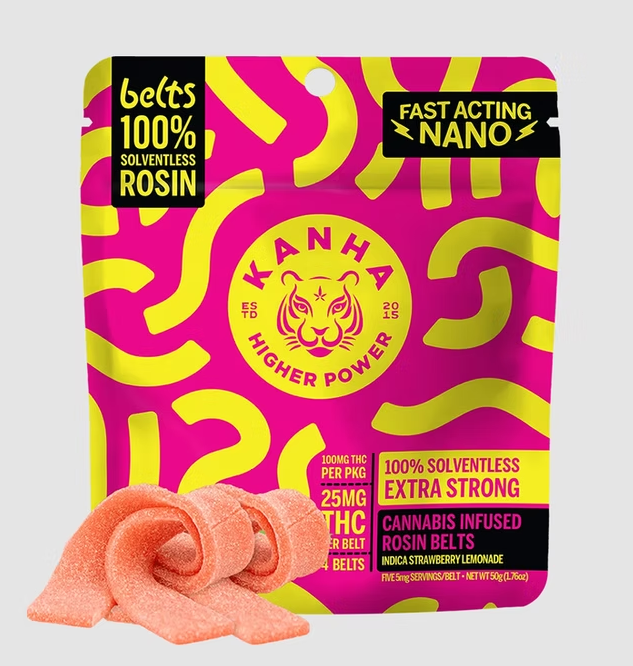 Photograph of product: Strawberry Lemonade (I) Rosin Belts | 100mg | Kanha