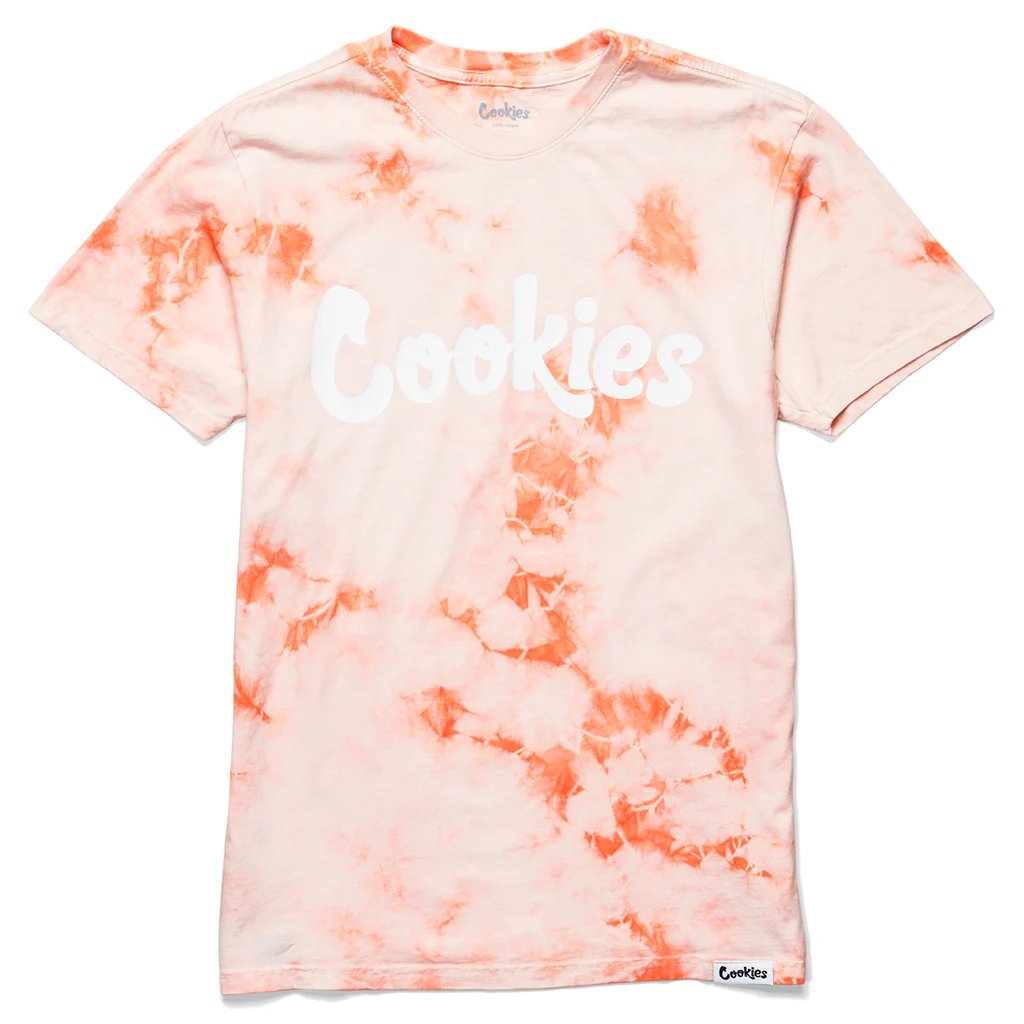 Photograph of product: Cookies - Original Mint Logo Crystal Wash Tie Dye - Tee - Orange