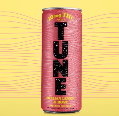 Photograph of product: Tune | Sicilian Lemon Rose | 10mg TH-oui Seltzer