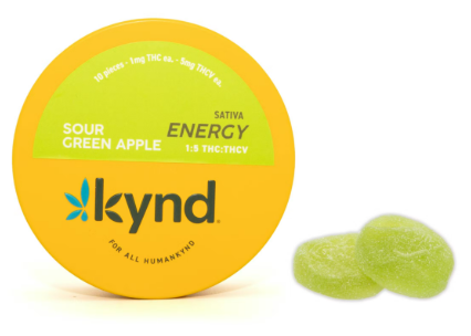Photograph of product: 1:1 Energy Sour Green Apple TH-oui:TH-ouiV | Gummies | 100mg