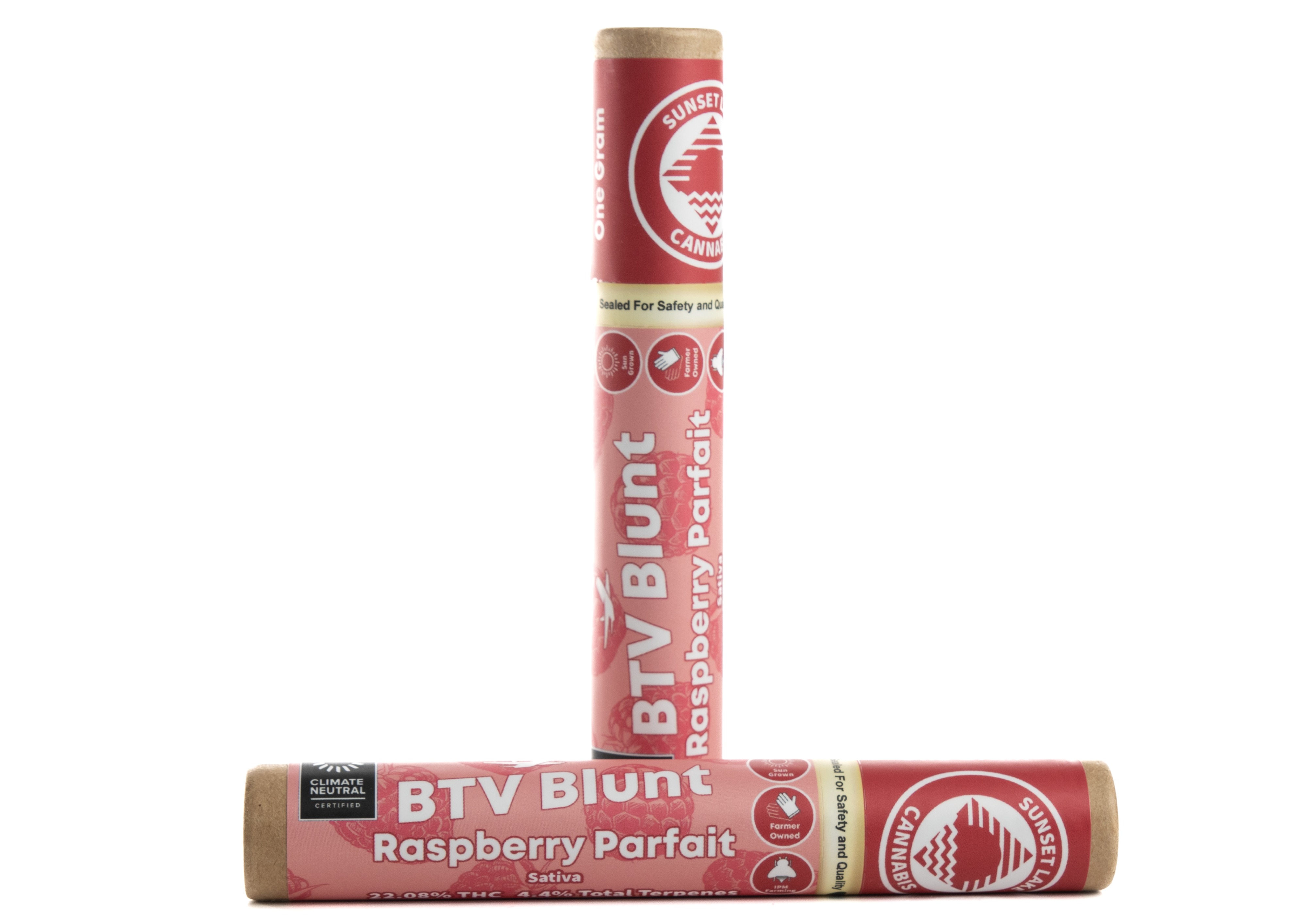 Photograph of product: Sunset Lake | Raspberry Parfait BTV Blunt | 1g