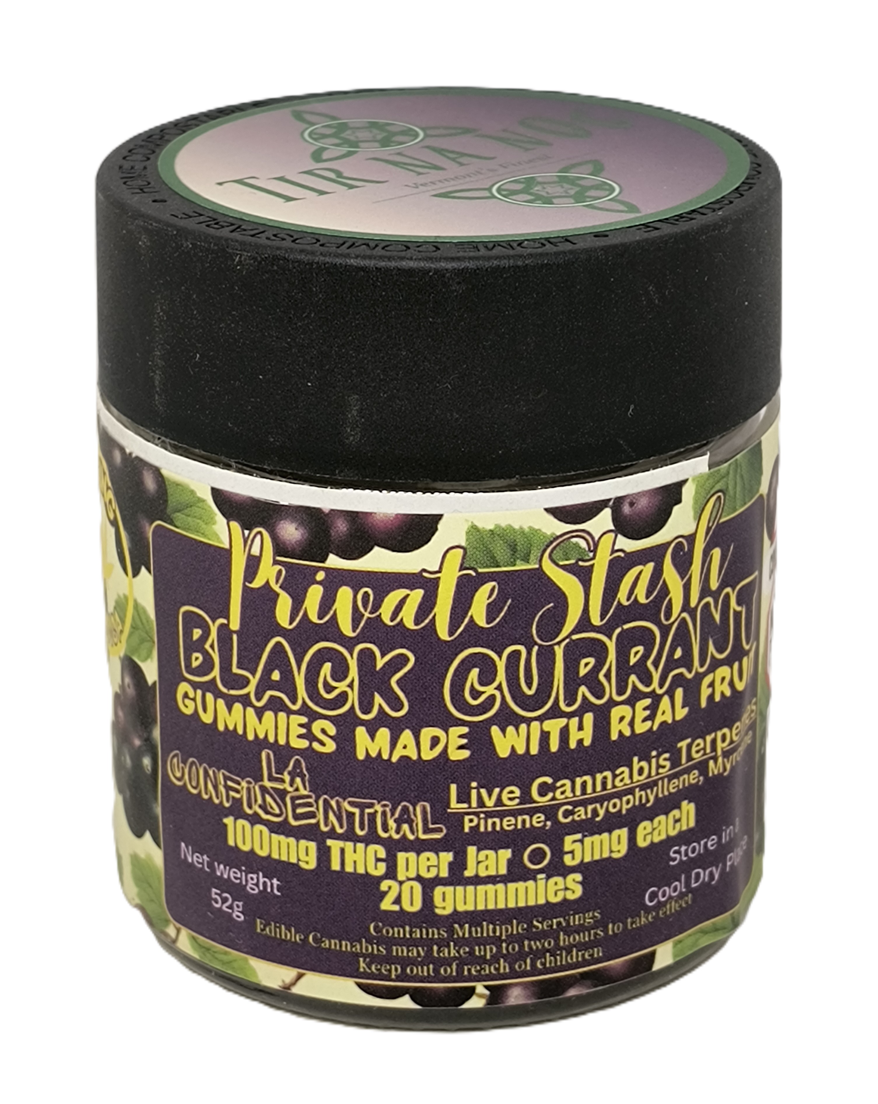 Photograph of product: Black Currant Gummies | 100mg TH-oui | Tir Na Nog
