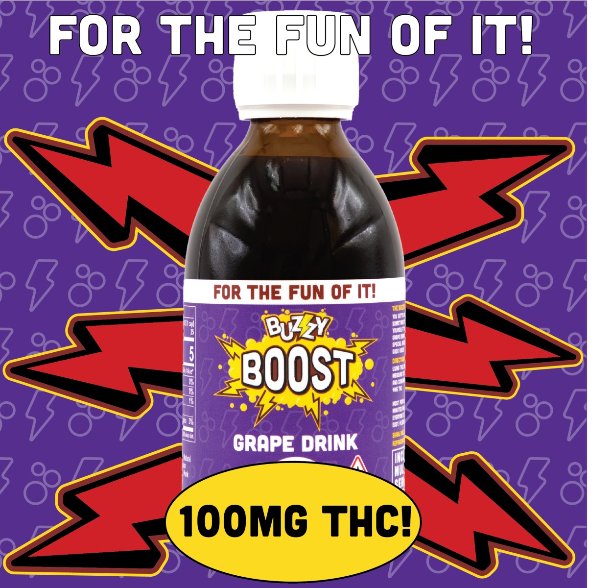 Photograph of product: BZY | Buzzy Boost Grape Drink | 100mg TH-oui