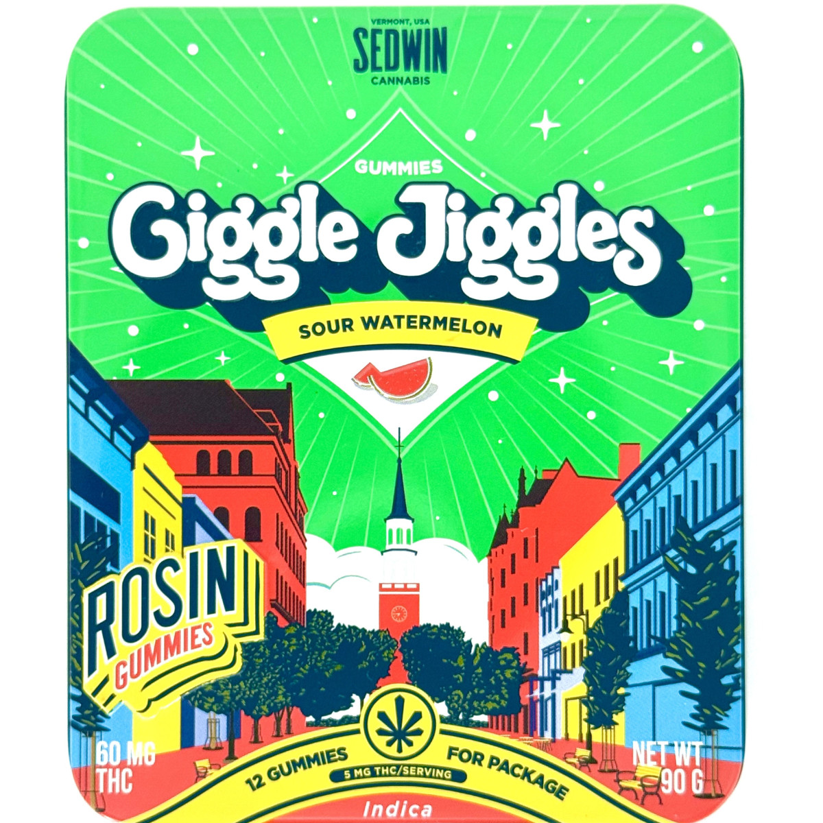 Photograph of product: Giggle Jiggles | Sour Watermelon | Rosin Infused | 60mg