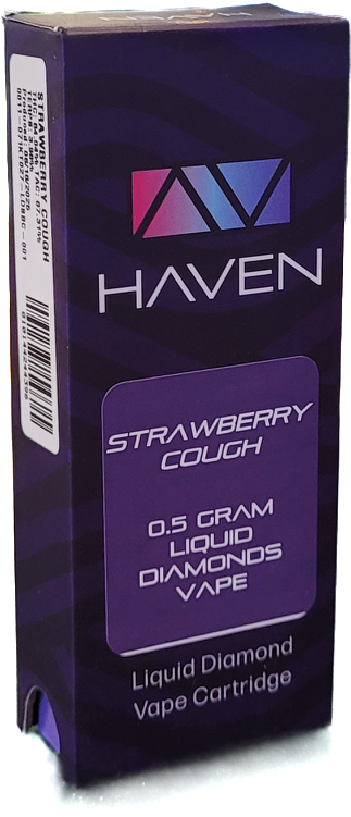 Photograph of product: Strawberry Cough Liquid Diamonds Vape Cart | Haven