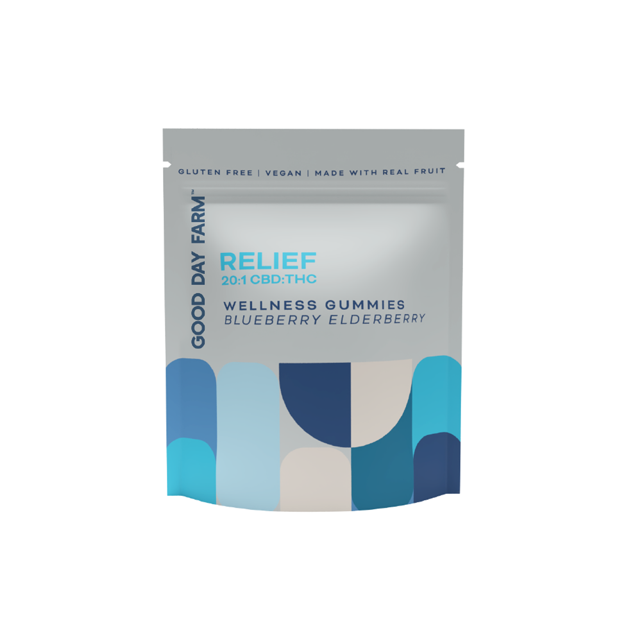 Photograph of product: GDF - Edible - Gummies - Blueberry Elderberry Relief 20:1 CBD:TH-oui - Hybrid - 25MG