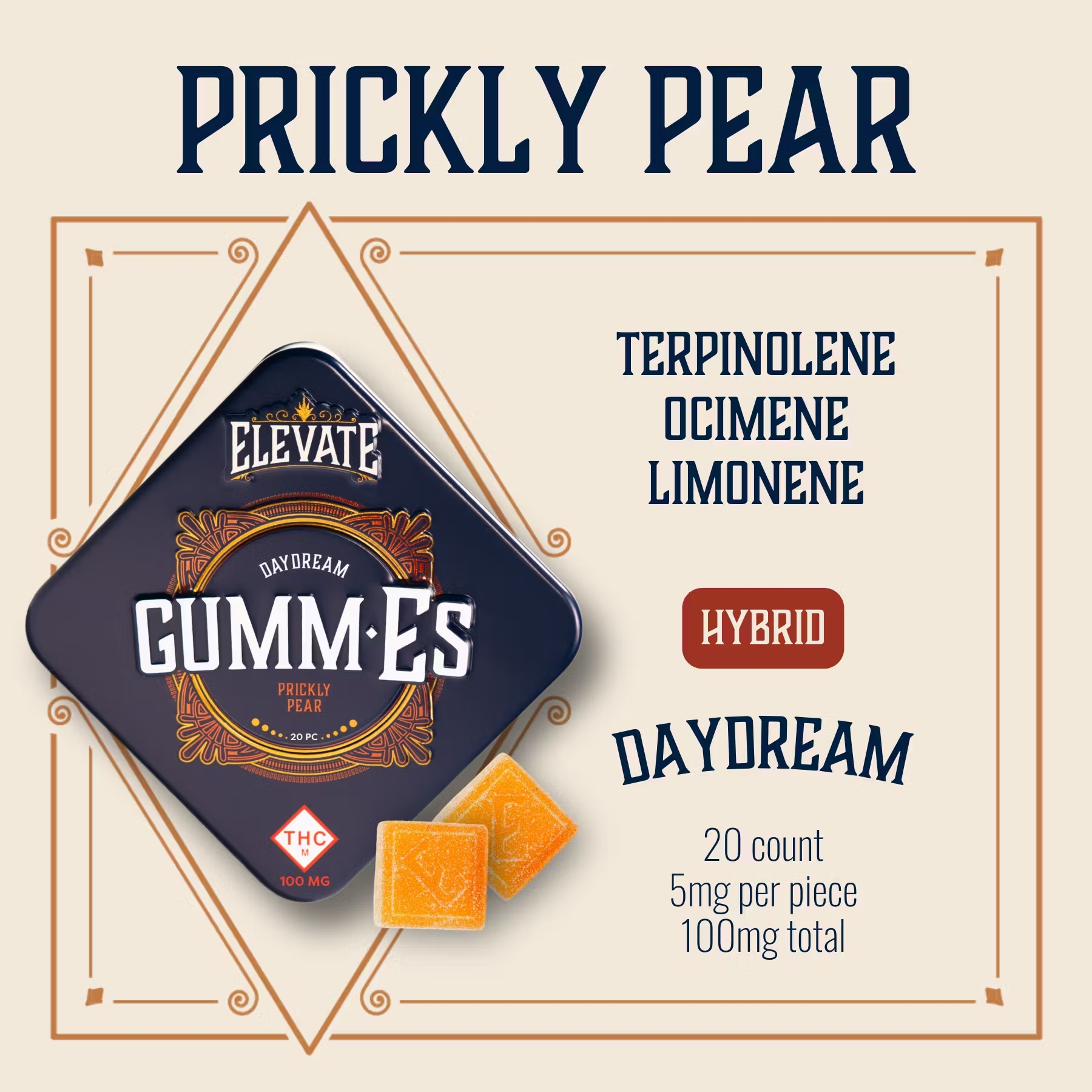Photograph of product: Elevate Prickly Pear GummEs 20pk (250mg)