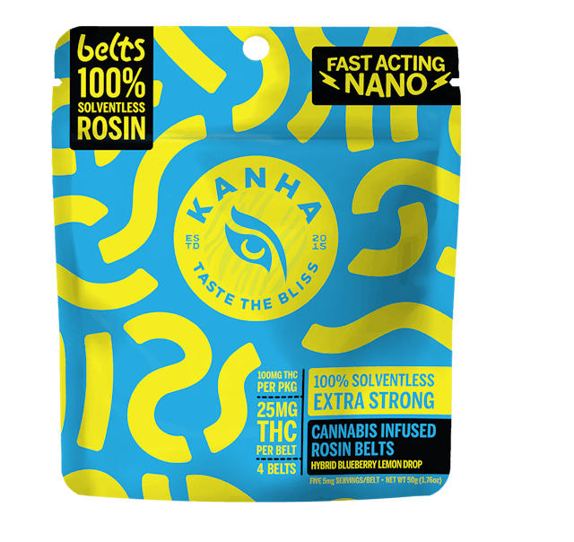 Photograph of product: Blueberry Lemon Drop | 100mg Live Rosin Belts