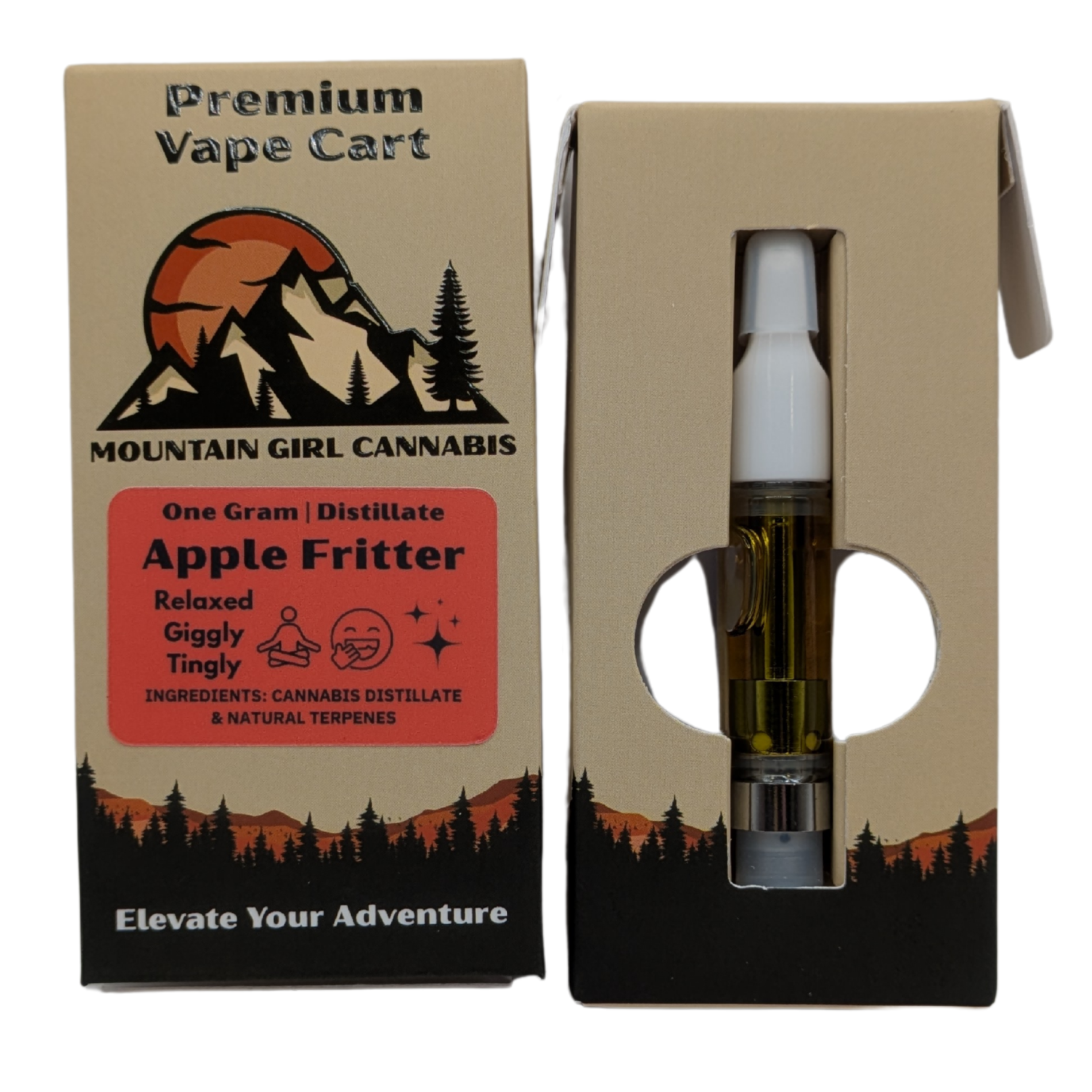 Photograph of product: Apple Fritter | 1g Distillate Cartridge |