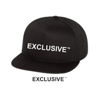 Photograph of product: Flat Brim E Hat Black