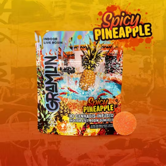 Photograph of product: SPICY PINEAPPLE - LIVE ROSIN - 100MG