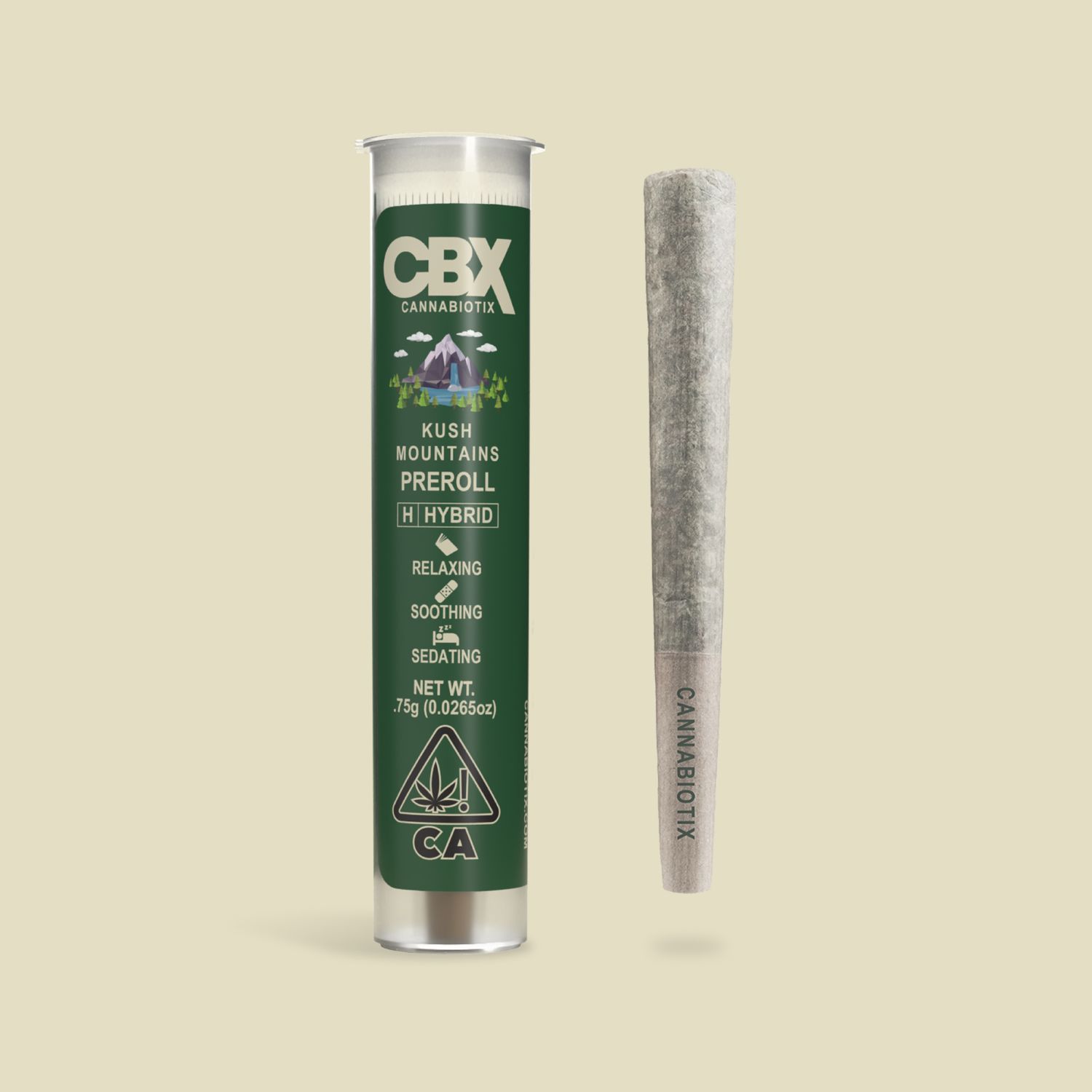 Photograph of product: Cannabiotix - .75g Pre Roll - Kush Mountains