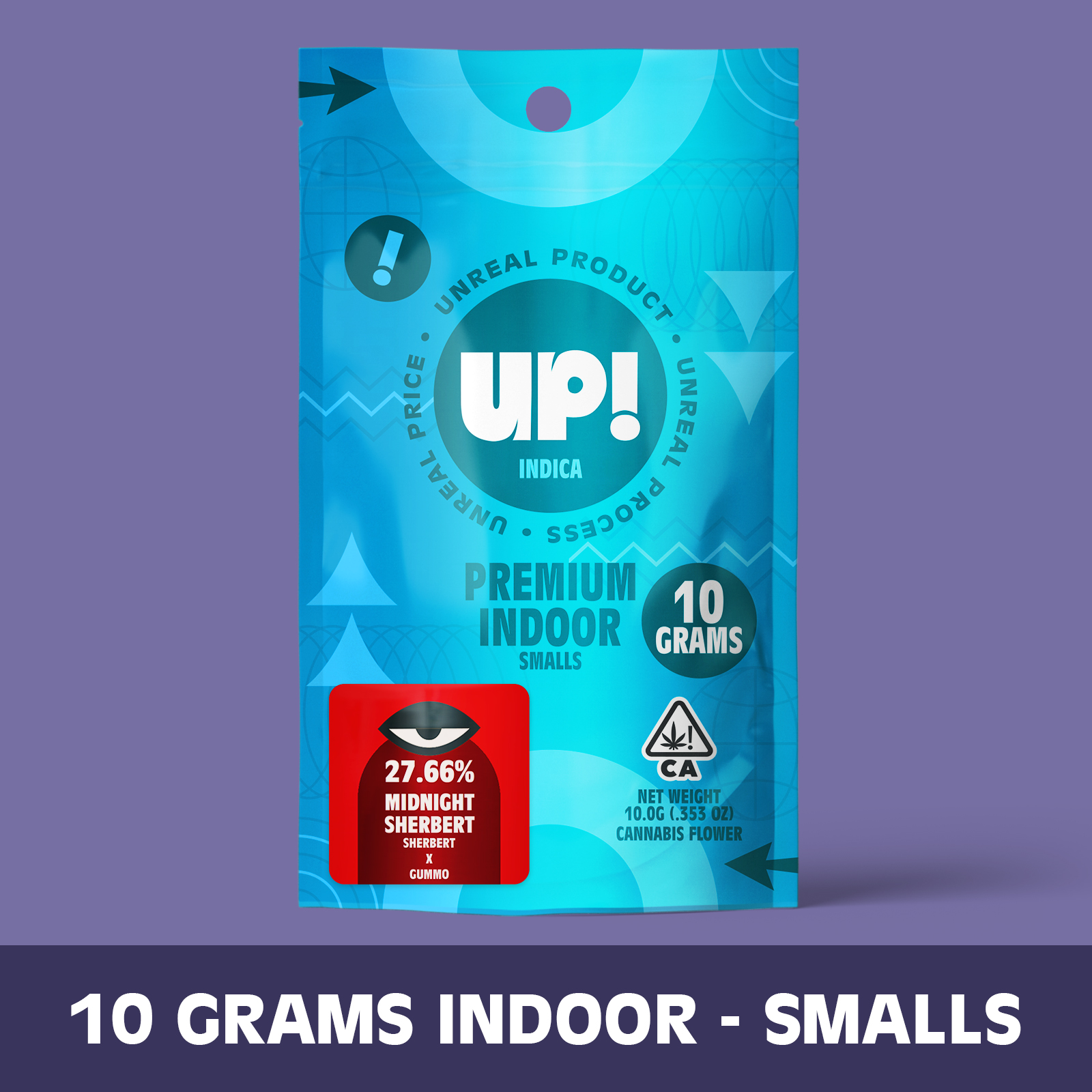 Photograph of product: UP! - Midnight Sherbert (Oui'd) Premium Indoor Smalls - 10g