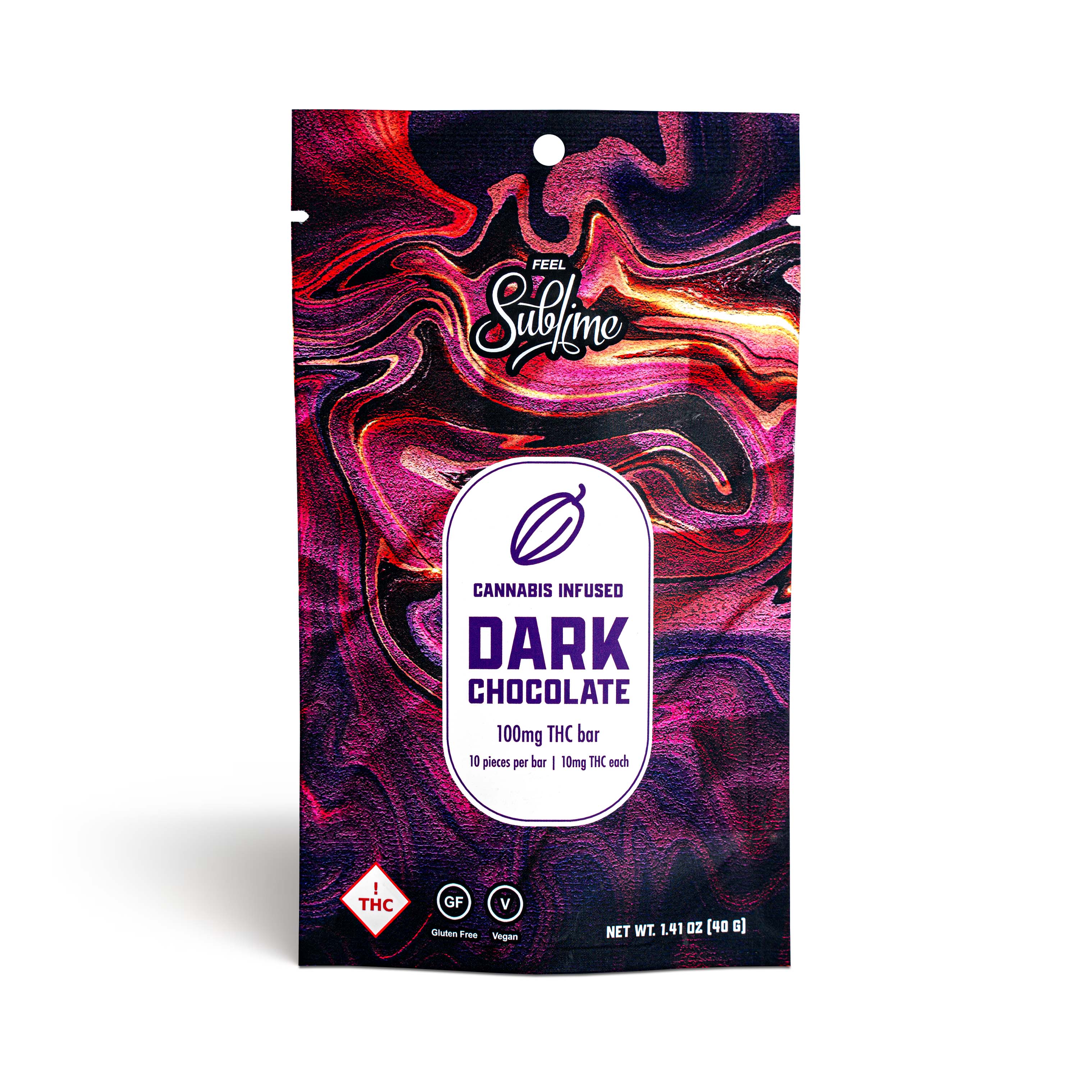 Photograph of product: Dark Chocolate Bar - 100mg