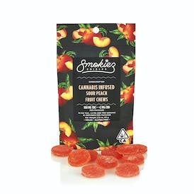 Photograph of product: Sour Peach | 100mg Fruit Chews