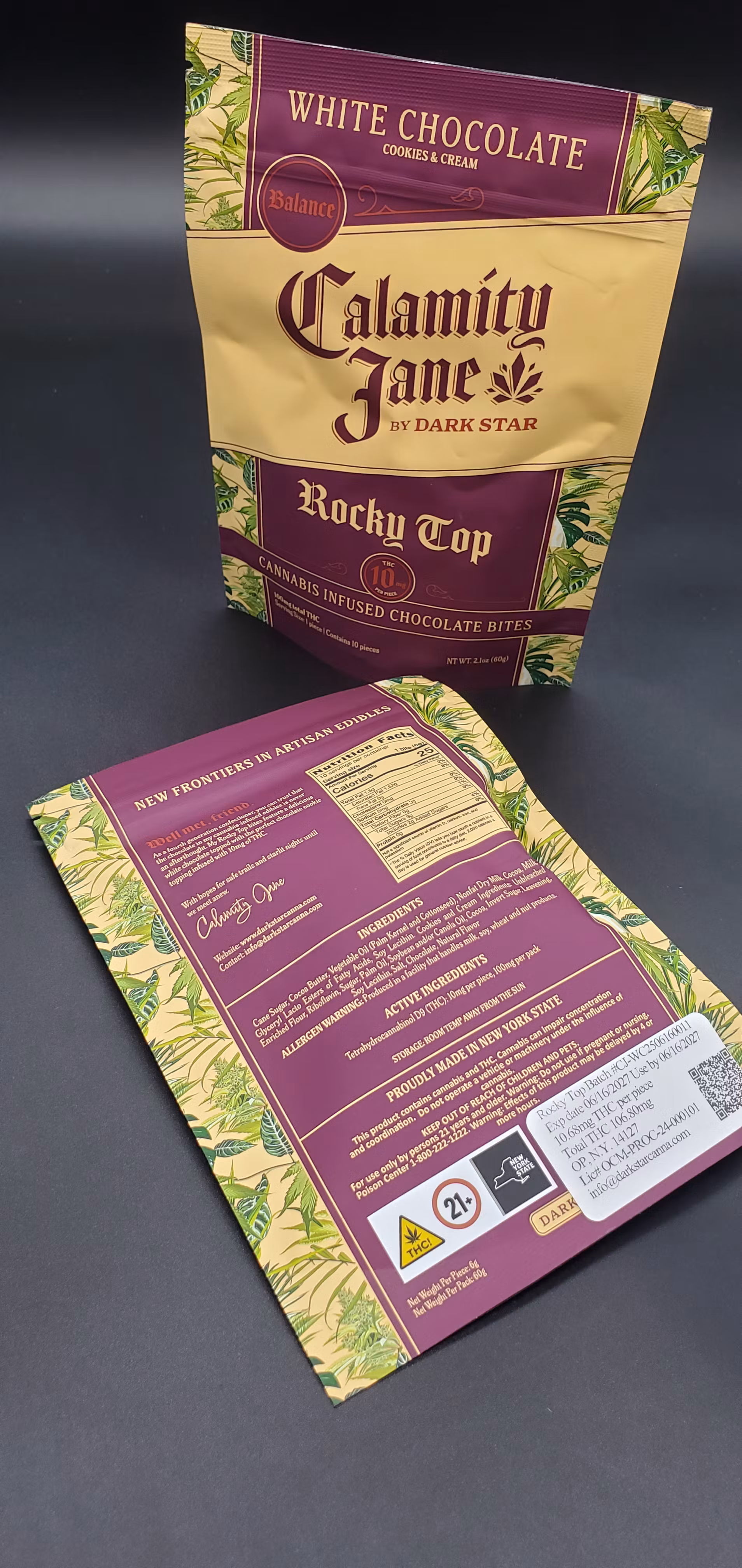 Photograph of product: Dark Star - Chocolate Bites - Rocky Top - 100mg