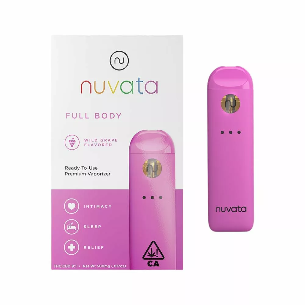 Photograph of product: Nuvata | Disposable | Full Body Wild Grape 9:1 TH-oui:CBD