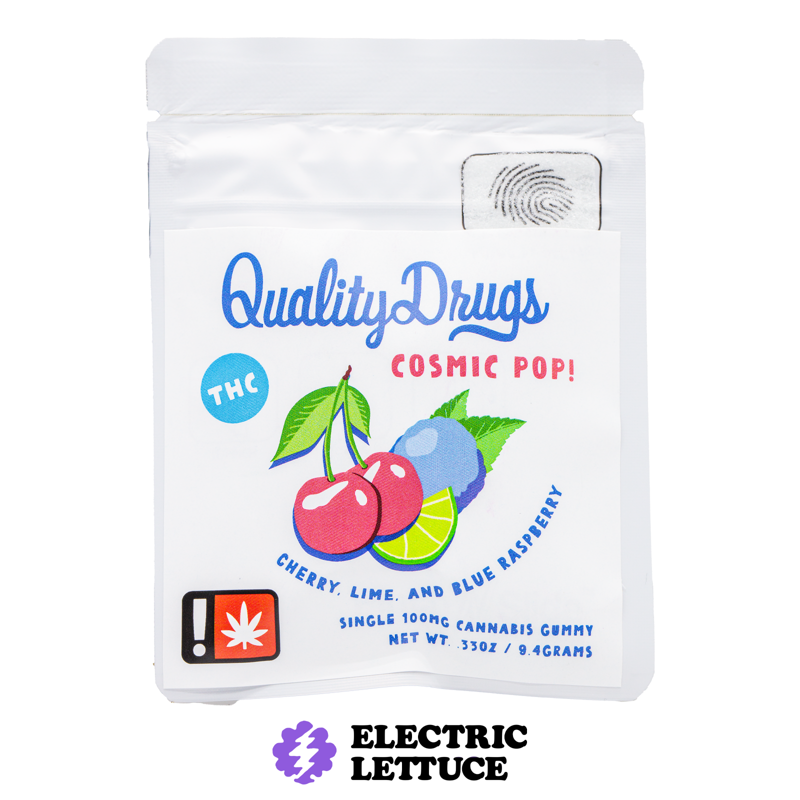 Photograph of product: Quality Drugs Cosmic Pop Single Gummy 100mg