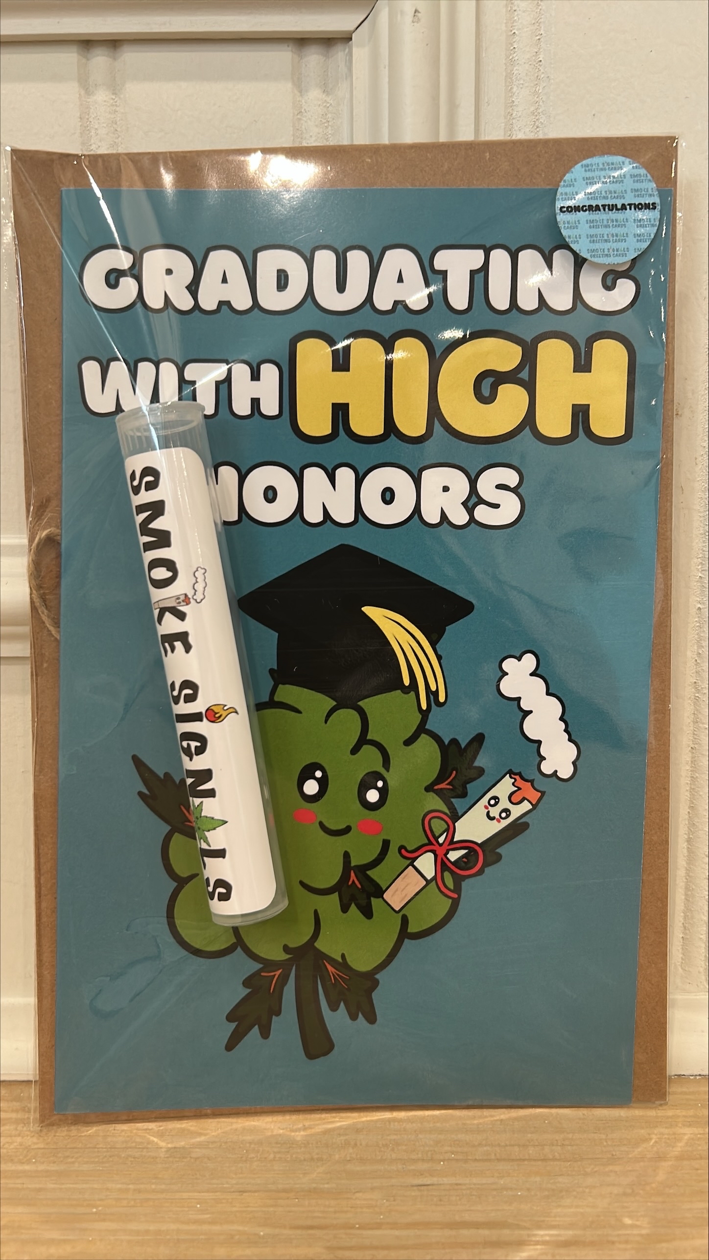 Photograph of product: Greeting Card with Doob Tube - Congratulations "Graduating with High Honors"