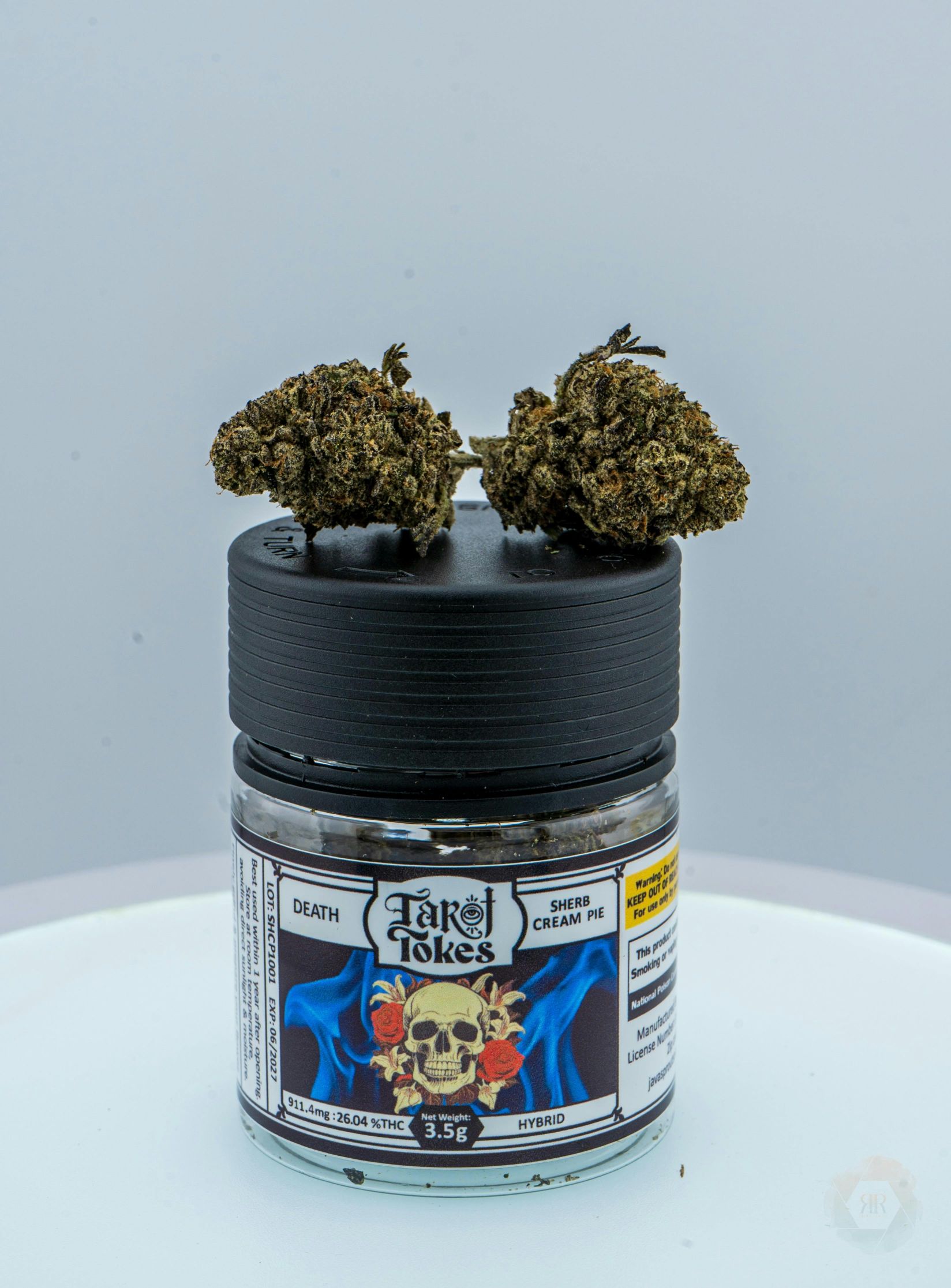 Photograph of product: Tarot Tokes | Sherb Cream Pie | Flower Jar - 3.5g