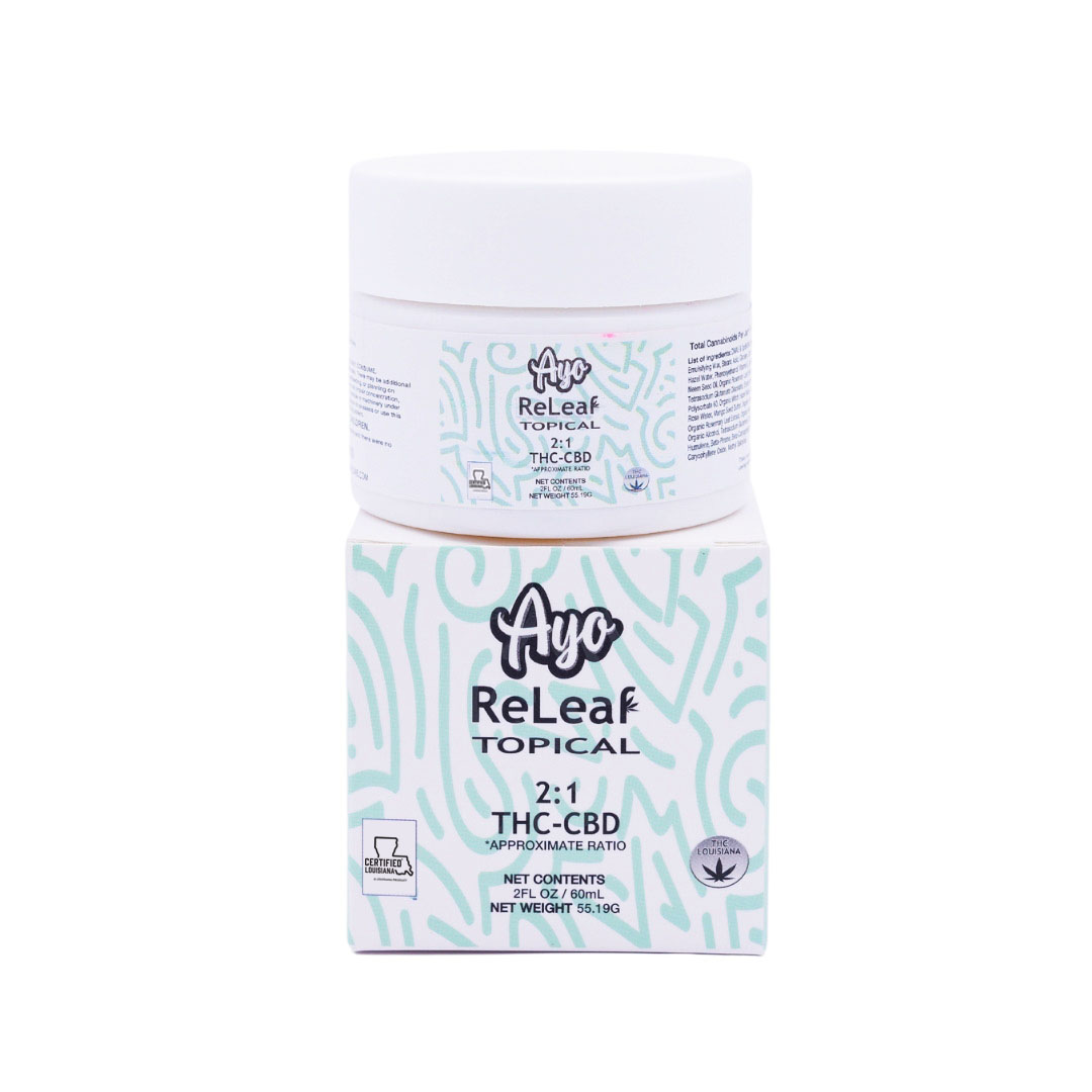 Photograph of product: Ayo: Topical | Releaf | 2:1 TH-oui:CBD