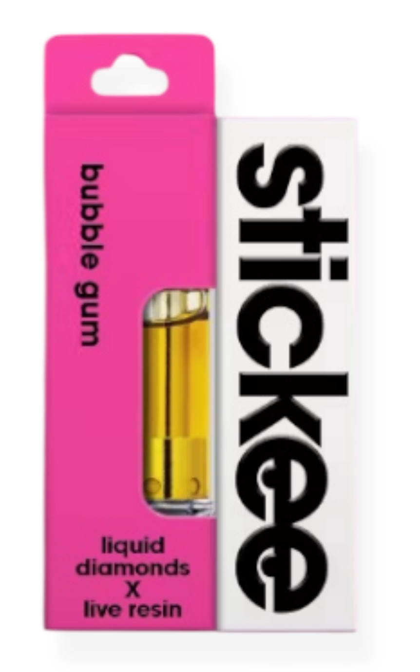 Photograph of product: Stickee Bubble Gum Live Resin x Liquid Diamonds Cartridge Rec