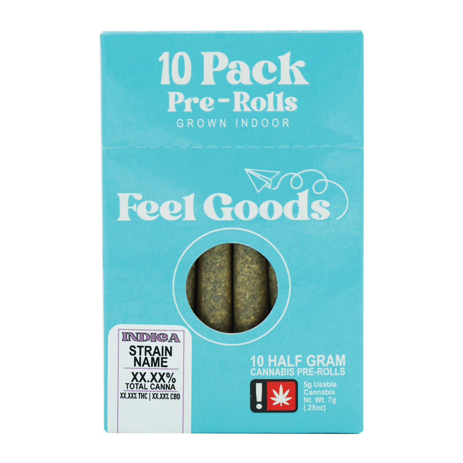 Photograph of product: Feel Goods TWO STRAINS 10pk .5g Pre-Rolls -  Dreamy Daze/ Marshmallow Mt.