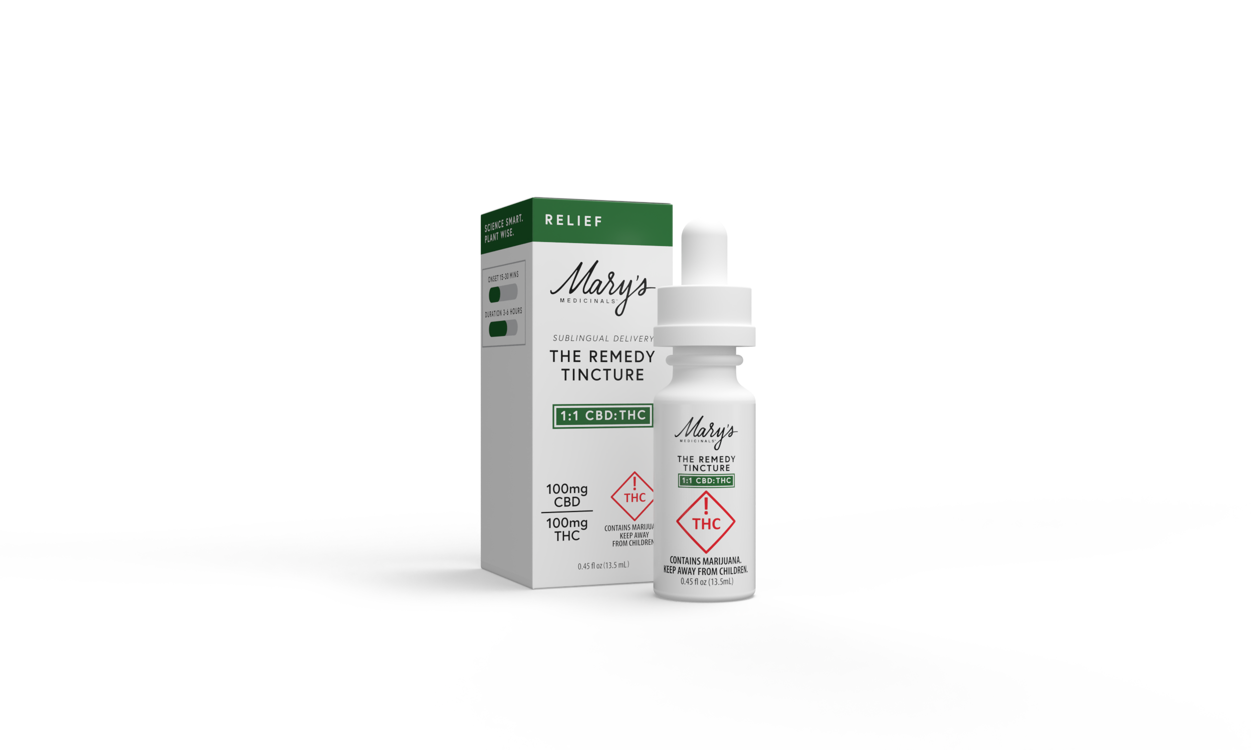 Photograph of product: Mary's Medicinals - Tincture - CBD - 1:1 Remedy Relief - 100mg