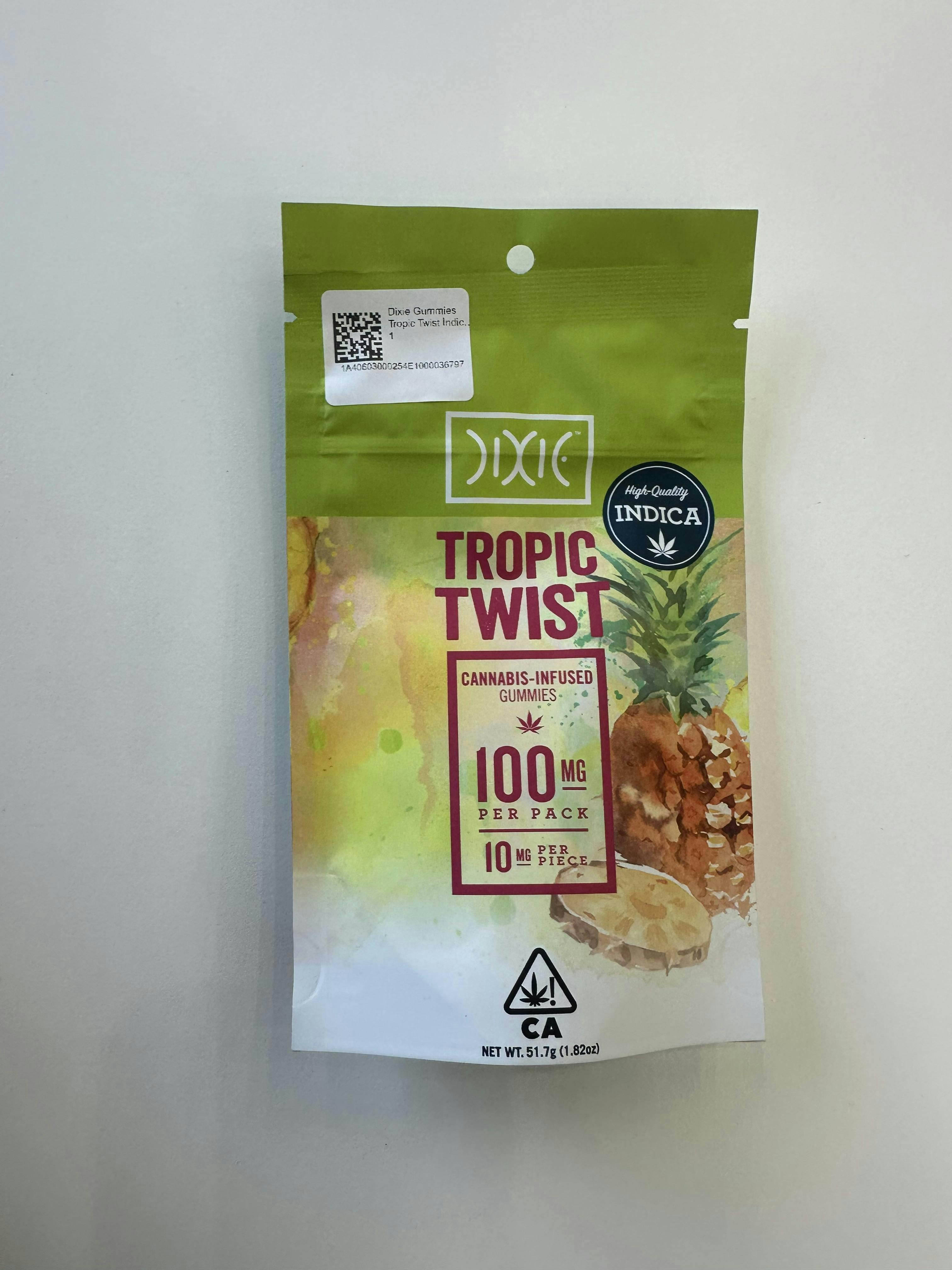 Photograph of product: Dixie - Dixie Gummies Tropic Twist Oui'd R100 (12)