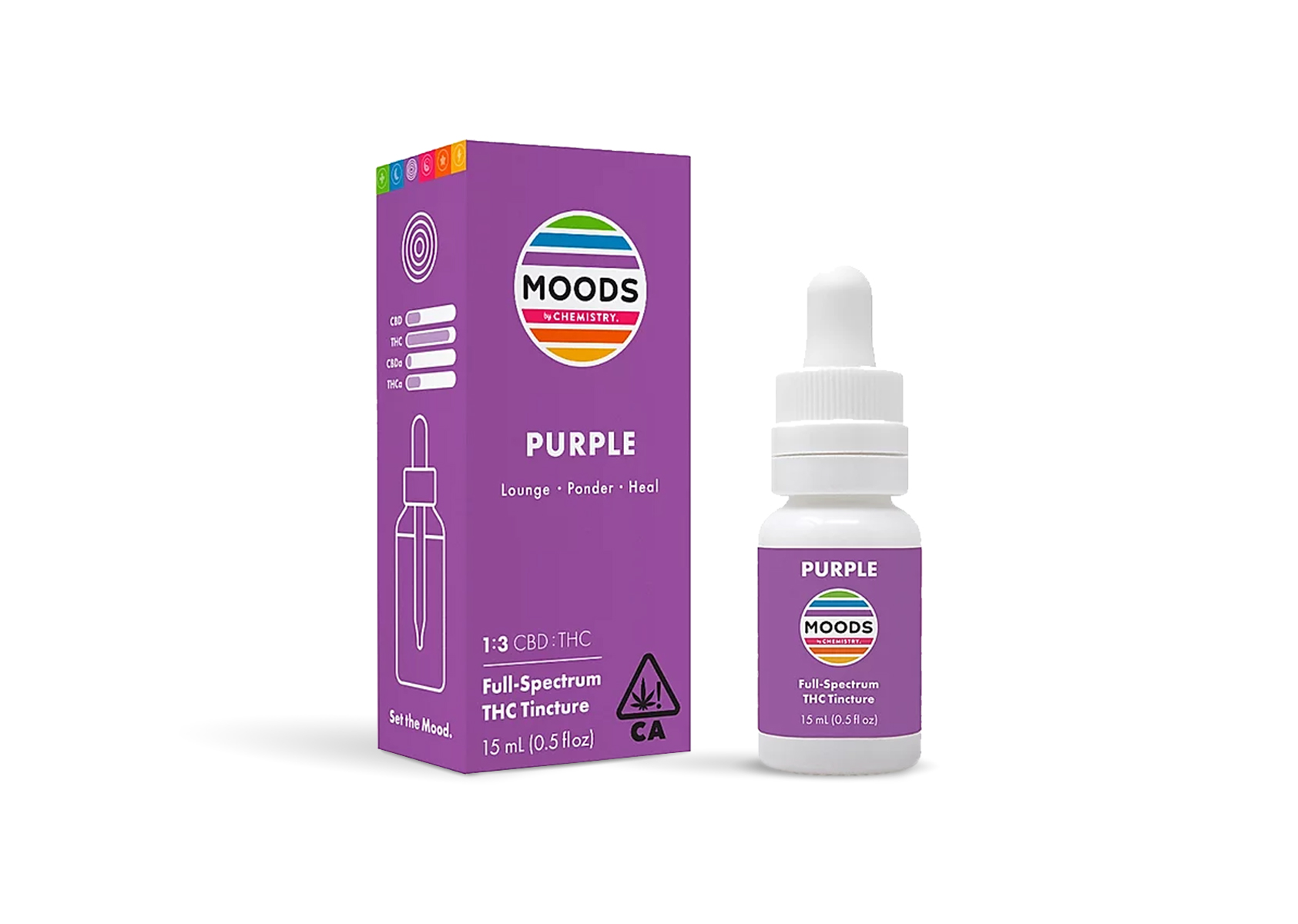 Photograph of Product: Moods Purple 1:3 THC Tincture