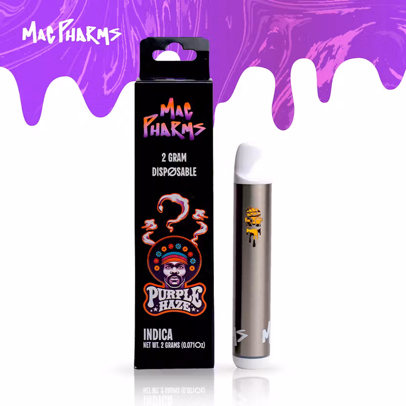 Photograph of product: Mac Pharms | Purple Haze | 2g | Disposable