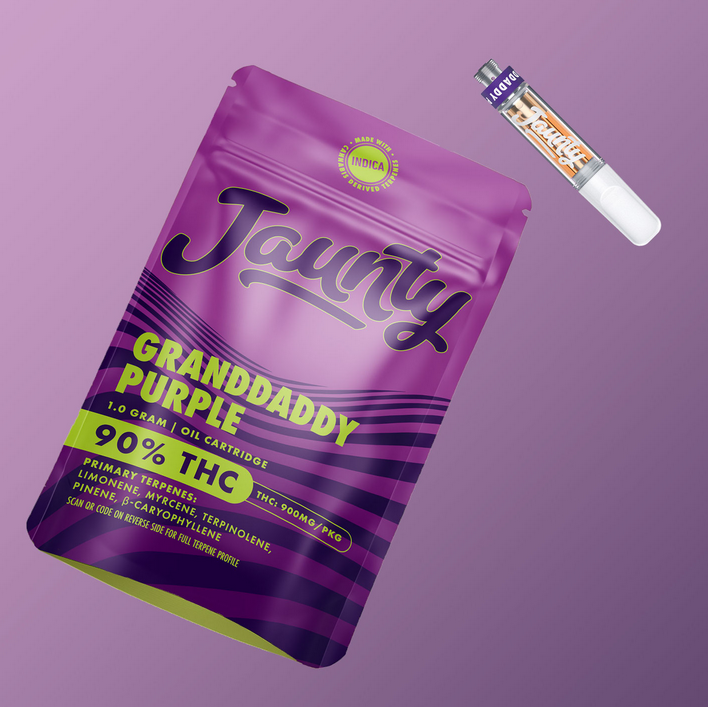 Photograph of product: Granddaddy Purple Vape Cartridge | Oui'd | Jaunty