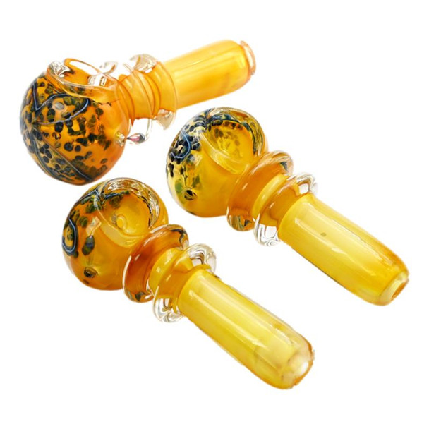 Photograph of product: HMI - Hand Pipe 3.5" Double Rim Gold Fumed