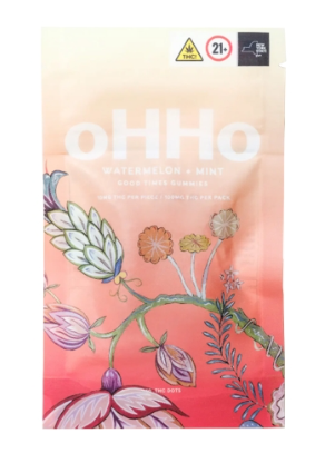 Photograph of product: Ohho | Watermelon + Mint | Good times | 10pc | 100mg