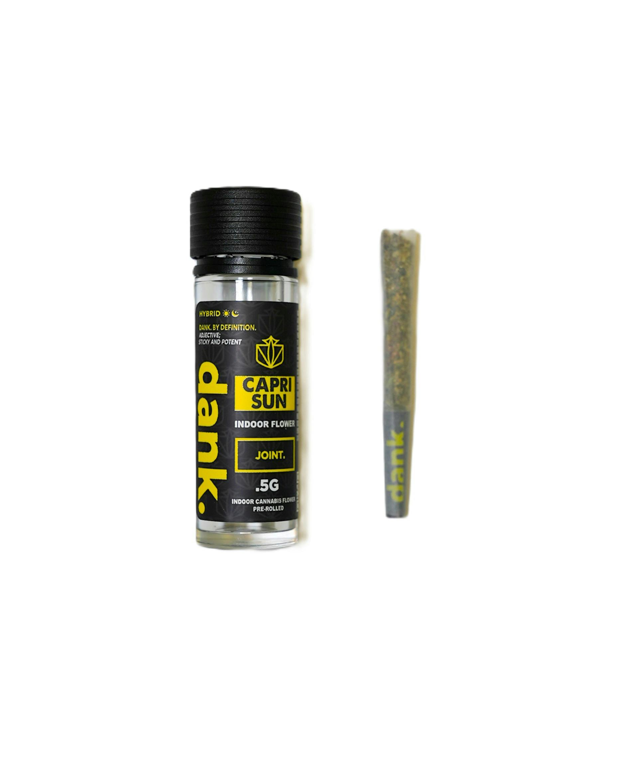 Photograph of product: Dank | Capri Sun | Indoor Flower Pre-Roll 0.5g